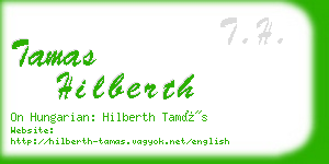 tamas hilberth business card